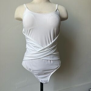 Vintage size 8 white swimsuit
